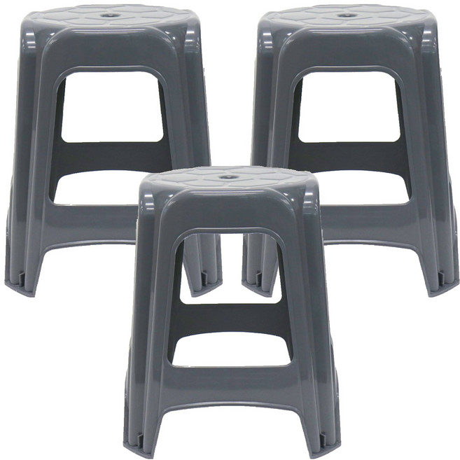 comet 塑膠椅 36.5 x 36.5 x 43.7cm, 灰色, 3個
