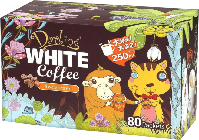 Darling White Coffee 親愛的白咖啡 三合一即溶咖啡, 30g, 80包, 1盒