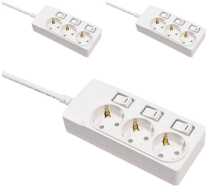 써보니 개별 스위치형 3구 멀티탭, 1.5m, 3개