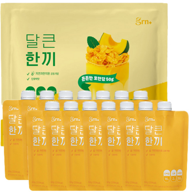 GRN 프로틴 쉐이크 달큰한끼 단호박맛, 14개, 50g
