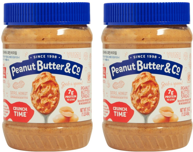 피넛버터앤코 땅콩버터잼 크런치 타임, 454g, 2개