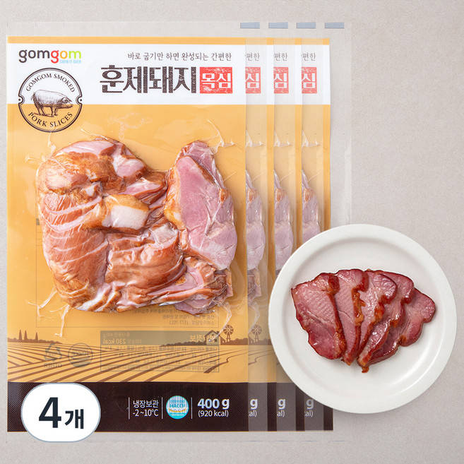 곰곰 훈제 돼지 목심 400g (냉장), 4개