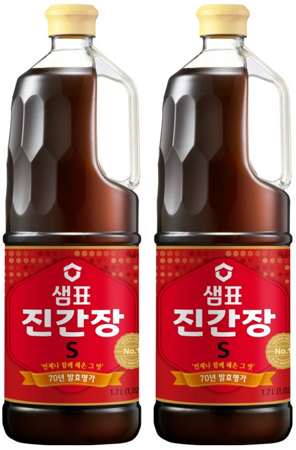 샘표 진간장 S, 1.7L, 2개