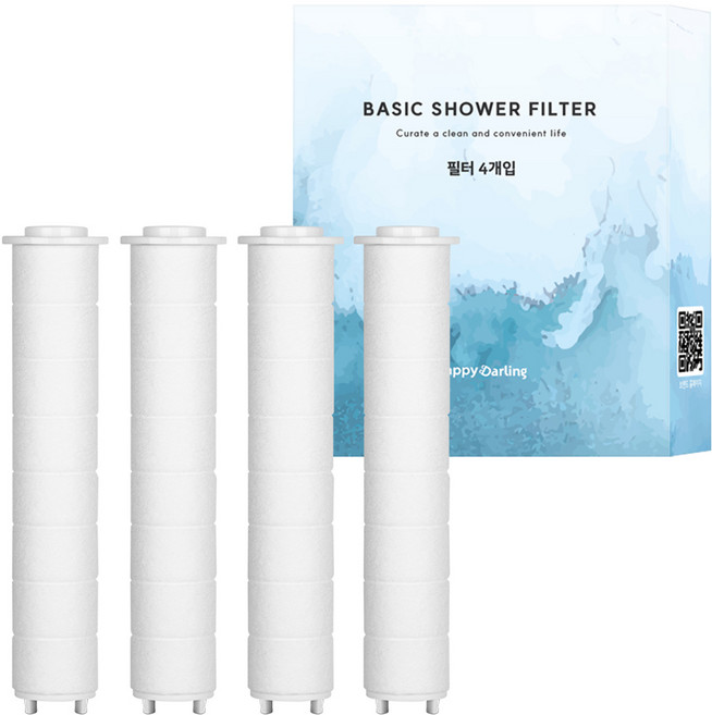 해피달링 베이직 샤워기 바디 필터 리필용 4개입, 1개