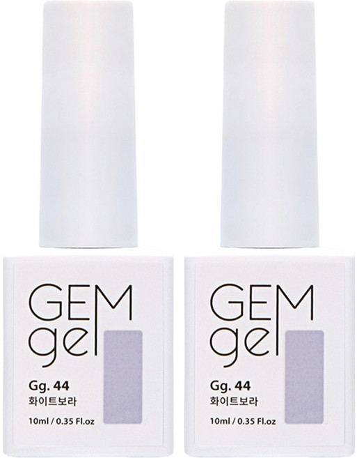 아이빛 네일아트 젬젤 컬러 젤네일, 44화이트보라, 10ml, 2개