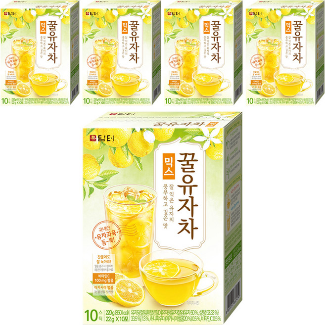 담터 꿀유자차 믹스, 22g, 10개입, 5개
