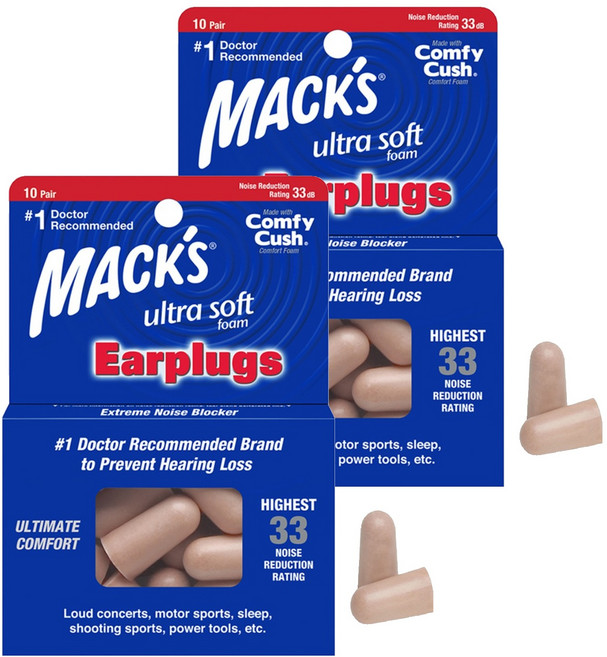 Macks 울트라 귀마개, 2개, 10쌍