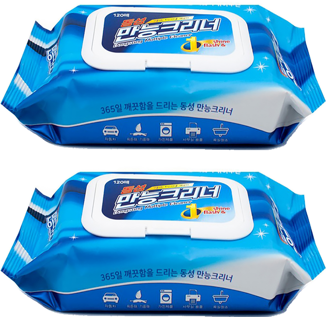 동성만능크리너 세정티슈 캡형 120p, 2개