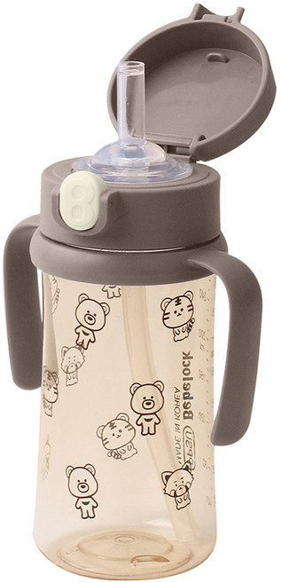 베베락 국내 제조 아이와 PPSU 원터치 유아 빨대컵, 270ml, 1개, 초코