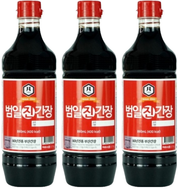 범일 진간장, 860ml, 3개
