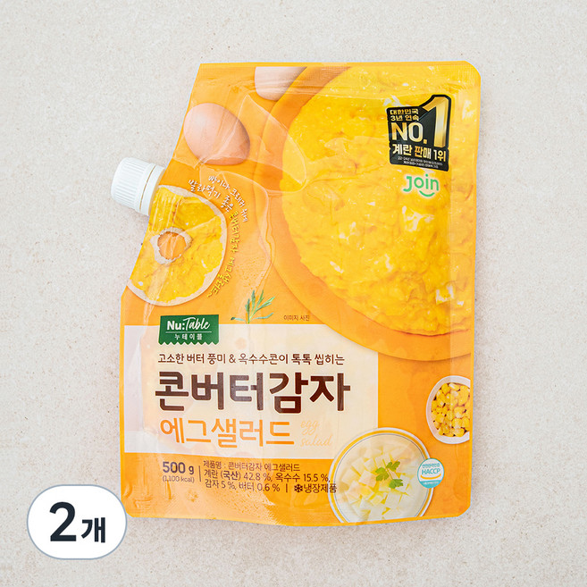 조인 누테이블 콘버터감자 에그샐러드, 500g, 2개