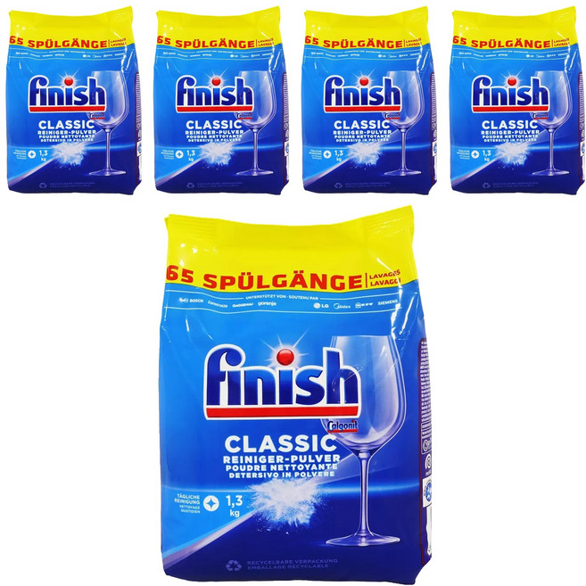 finish 洗碗機專用 洗滌粉, 1.3kg, 5袋