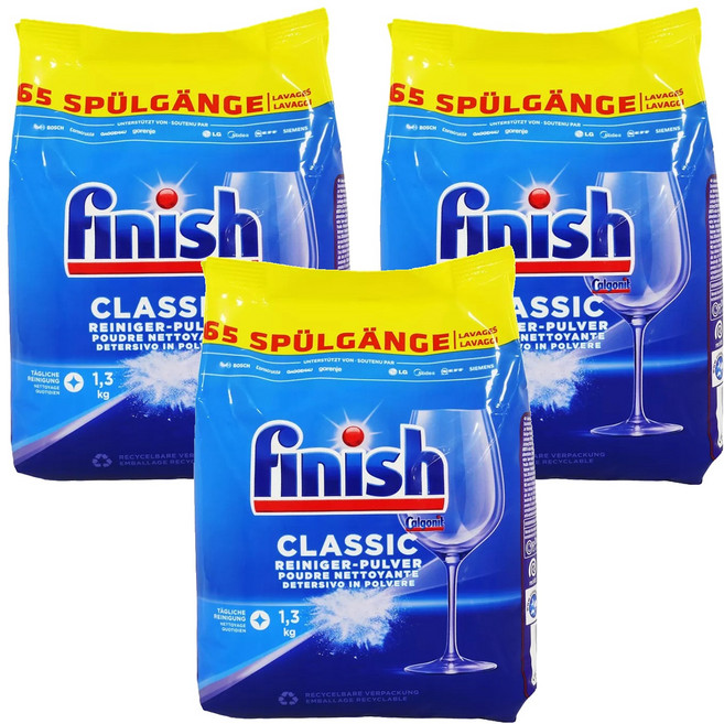 finish 洗碗機專用 洗滌粉, 1.3kg, 3袋