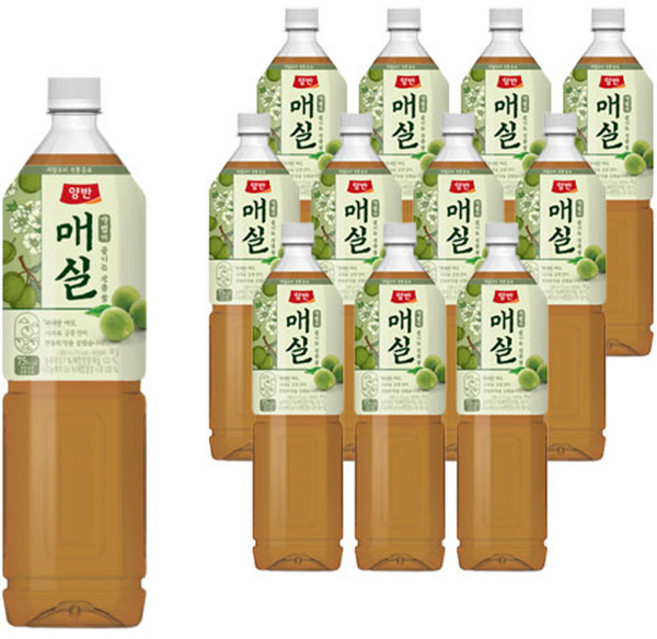 양반 매실 주스, 1.5L, 12개