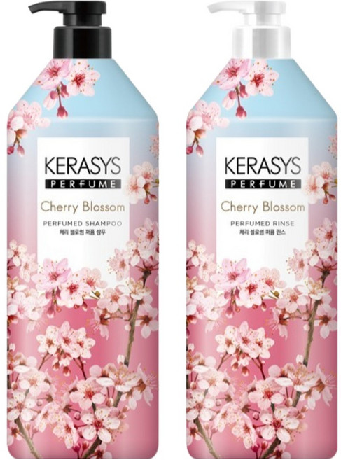 케라시스 퍼퓸 샴푸 체리 블라썸 1L 1p + 린스 1L 1p, 1개