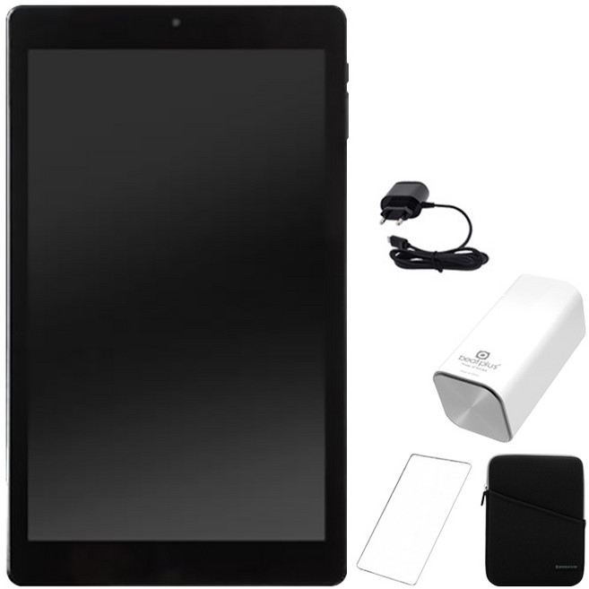 아이뮤즈 뮤패드 8GB 태블릿 PC + 액정보호필름 + 충전기 + 보조배터리, T10, 혼합 색상