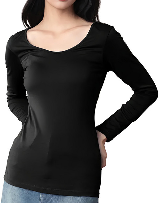 GIAT 吉亞特 女款 捍溫吸濕圓領發熱衣 839833