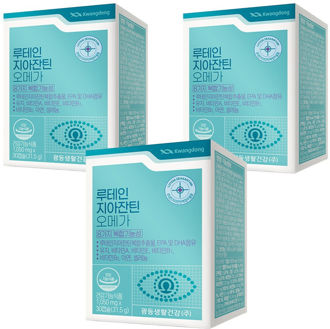 광동 지아잔틴 오메가 루테인, 3개, 31.5g
