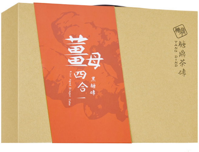 糖鼎 經典黑糖茶磚禮盒 四合一黑糖薑母, 30g, 12個裝, 1組