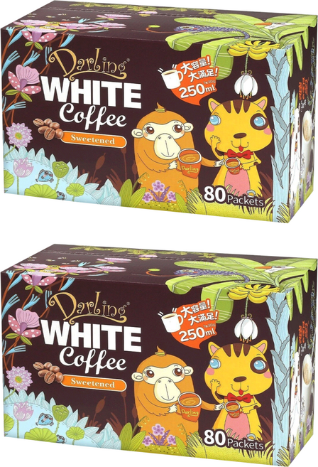 Darling White Coffee 親愛的白咖啡 三合一即溶咖啡, 30g, 80包, 2盒