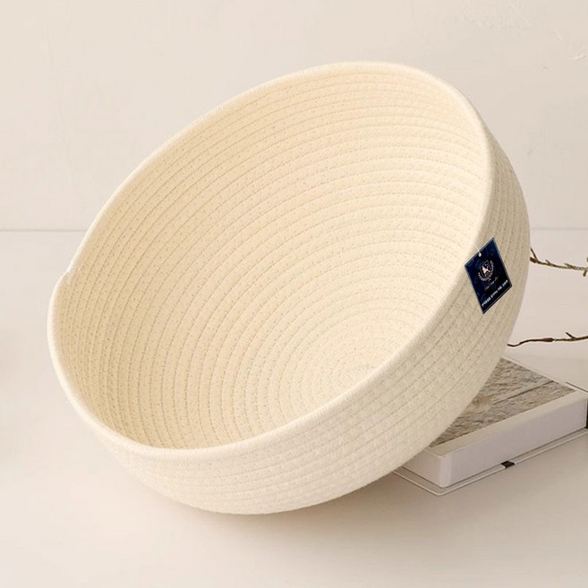 딩동펫 고양이 보울 스크래쳐 숨숨 바구니 하우스, 크림아이보리, 1개