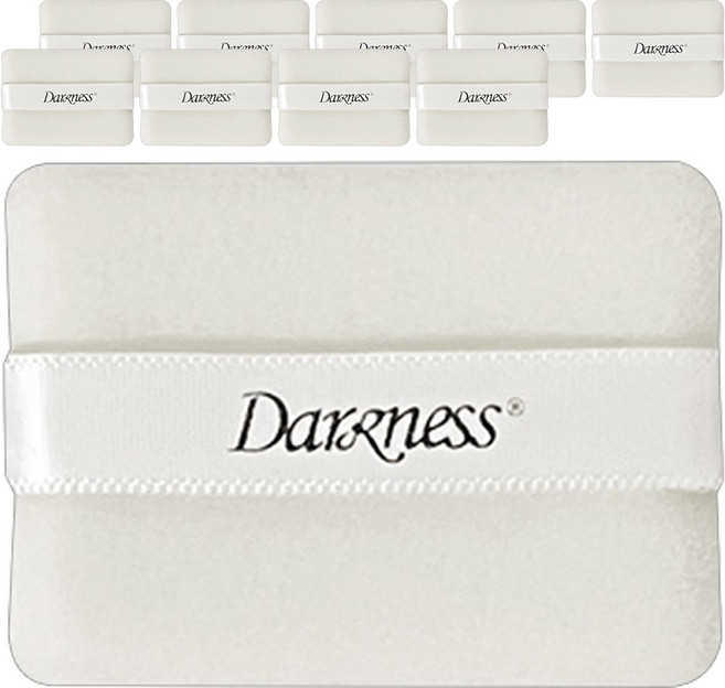 다크니스 고급 사각 후로킹 분첩, 10개