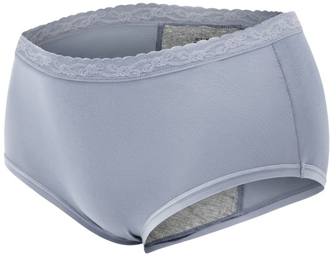 GIAT 吉亞特 石墨烯柔感防漏生理褲 蕾絲款 530864, 雲水藍