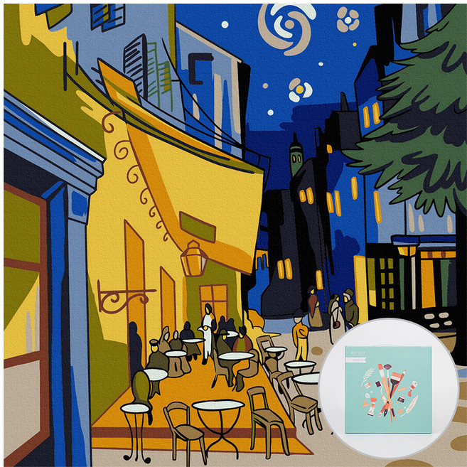 아트조이 DIY 명화그리기 20 x 20 cm, 밤의카페테라스, 1개