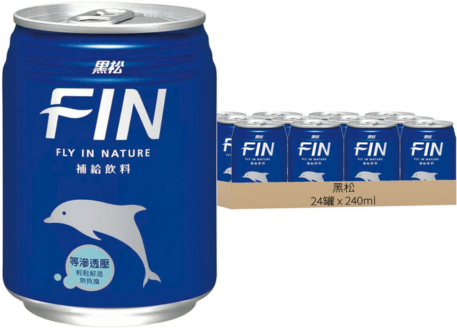 黑松 FIN 補給飲料, 240ml, 24罐