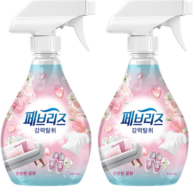 페브리즈 섬유탈취제 강력탈취 은은한 꽃향, 2개, 330ml