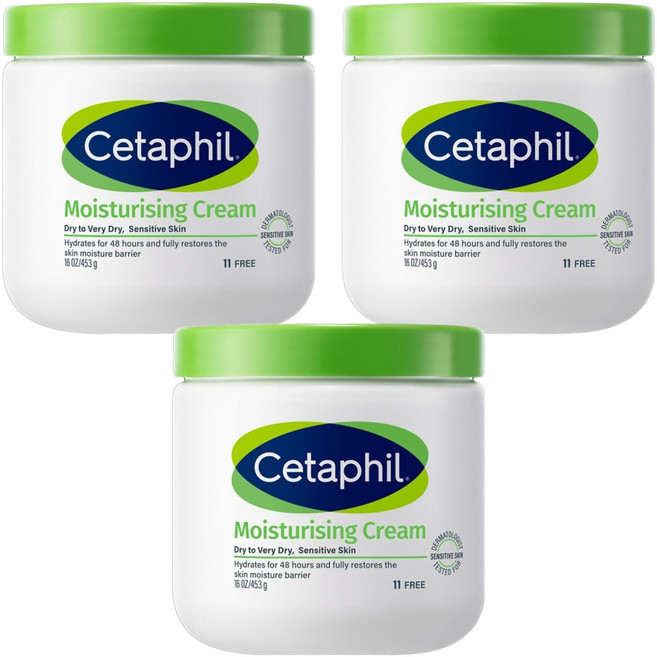 세타필 모이스춰라이징 바디크림, 453g, 3개