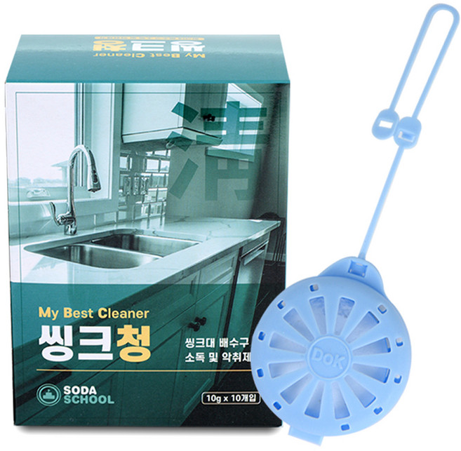 소다스쿨 씽크대 배수구 세정제 씽크청, 100g, 1개