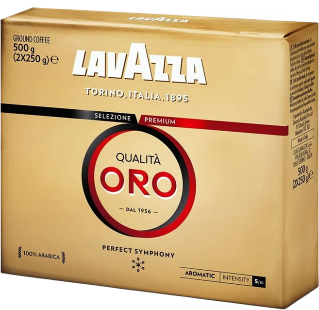 LAVAZZA Qualita Oro 金牌研磨咖啡粉, 咖啡粉, 500g, 1組
