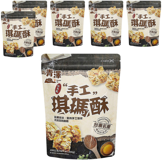 青澤 琪瑪酥 紅烏龍口味, 200g, 6個