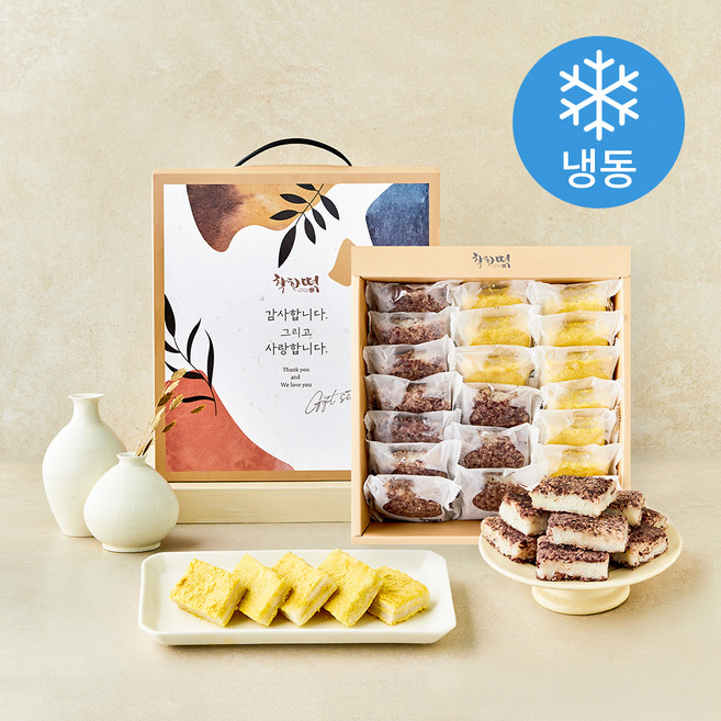 착한떡 콩시루떡 60g x 10개 + 팥시루떡 60g x 10개 (냉동), 1세트