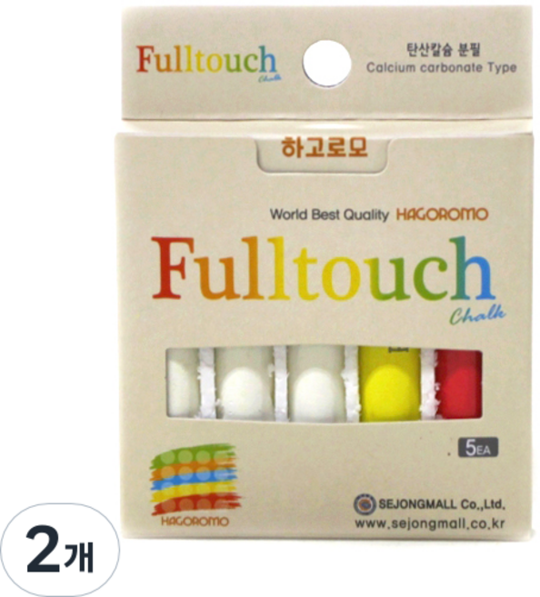 하고로모 탄산분필 3색 혼합 5본, 혼합색상, 10개