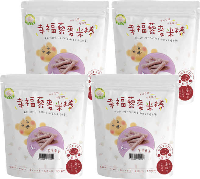 NATURMI 幸福米寶 幸福藜麥米棒 6個月以上, 紫米, 30g, 4包