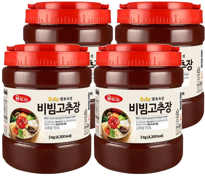 움트리 비빔 고추장, 2kg, 4개