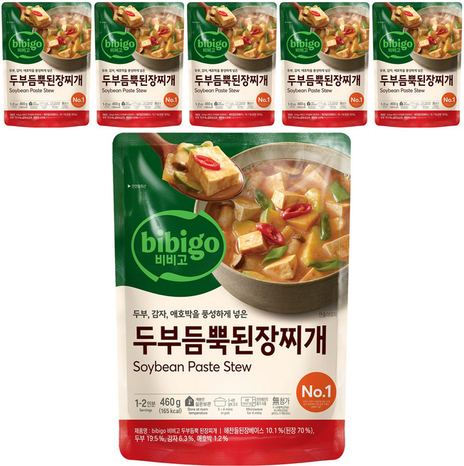 비비고 두부듬뿍 된장찌개, 460g, 6개