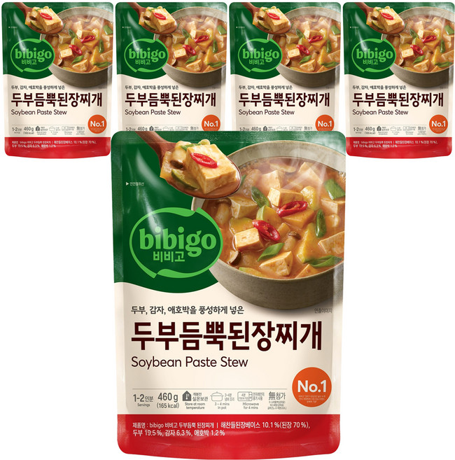 CJ bibigo 韓式豆腐大醬湯即食包, 460g, 5包