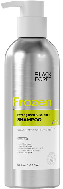 블랙포레 프로즌 두피 강화 앤 밸런스 탈모증상완화 샴푸, 500ml, 1개
