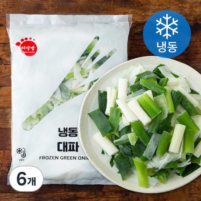 마당발 중국산 반가르기 대파 (냉동), 2kg, 6개
