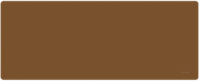 SOYMIX 頂級皮革長版桌墊 M SOL5M, 駝棕色, 1個