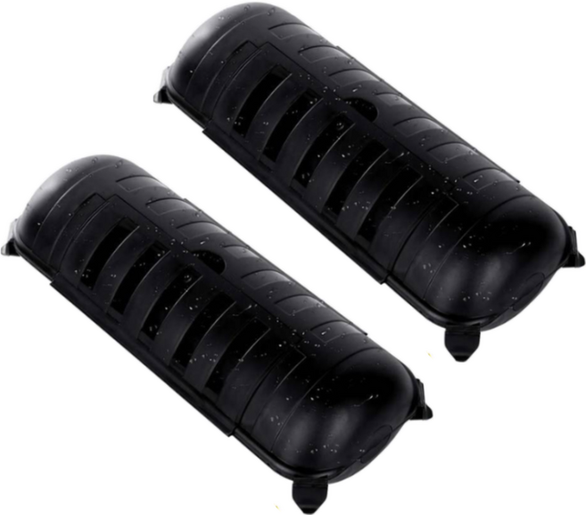 원스탑 전기 멀티탭 방수 방진 케이스 캡슐 대형 IP44 SEU-WF02, 블랙, 2개