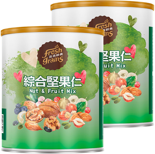 fresh grains 長青穀典 綜合堅果仁, 300g, 2罐