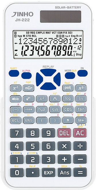 JINHO 京禾 工程用計算機 JH-222 6歲以上 129.2g, 白色, 1個