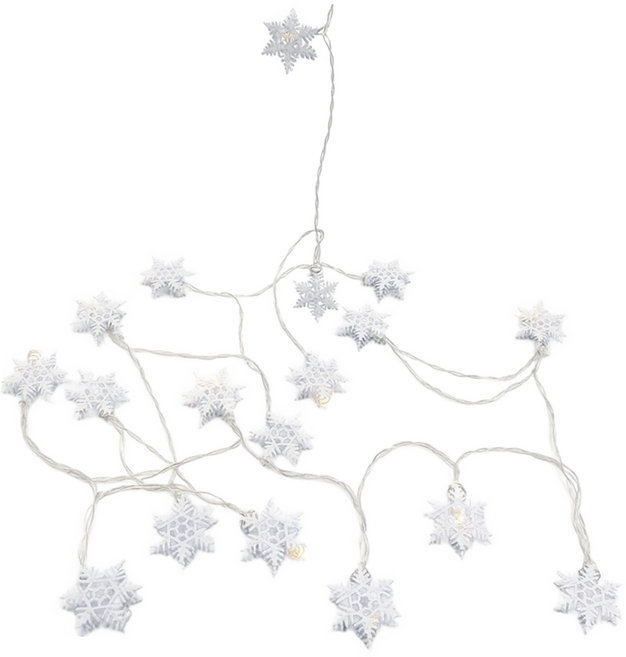 好物良品 3米LED聖誕節可愛造型金屬裝飾燈串, 雪花, 1個