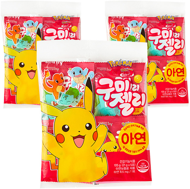 브이푸드 구미젤리 야쿠르트맛 5p, 105g, 3개