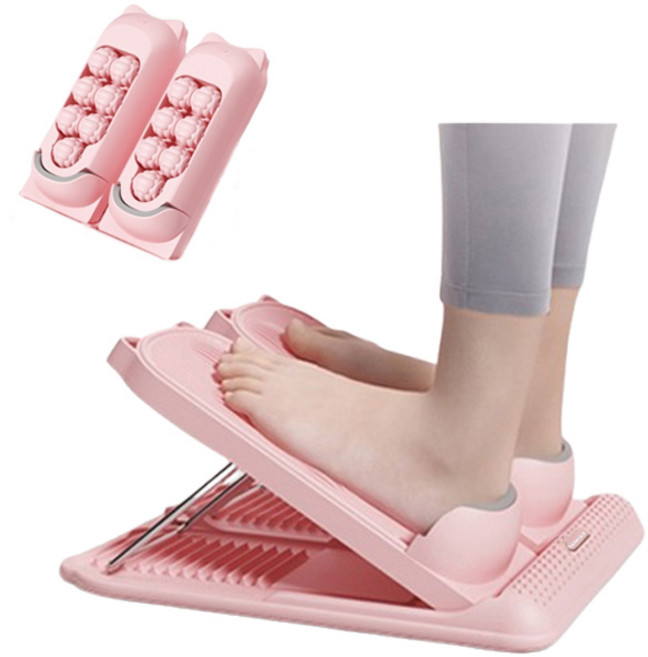 타미나스포츠 2in1 종아리 스트레칭 보드 발바닥 발목 경사대, 핑크