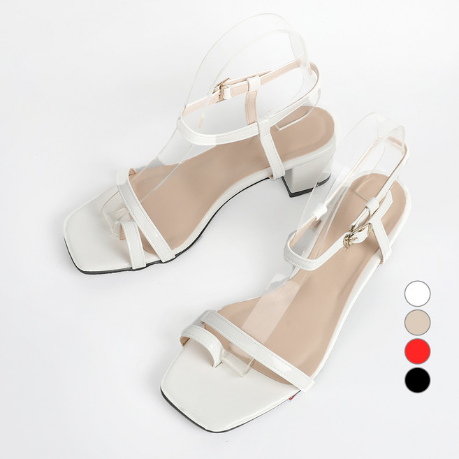 핑크썸 여성용 보리 수제 쪼리 샌들 힐 ZW5034